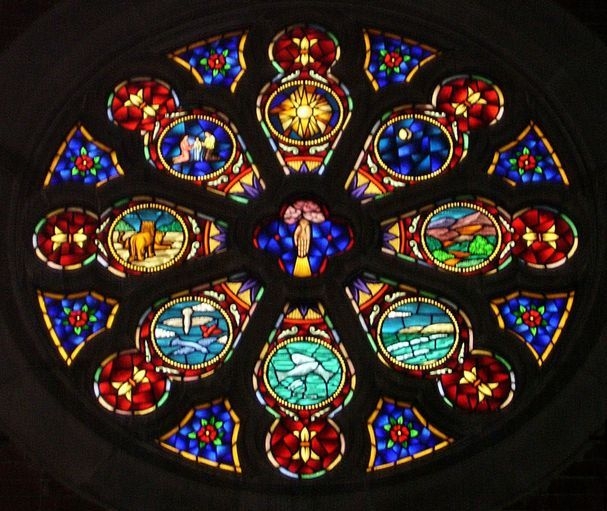 Leaded glass window